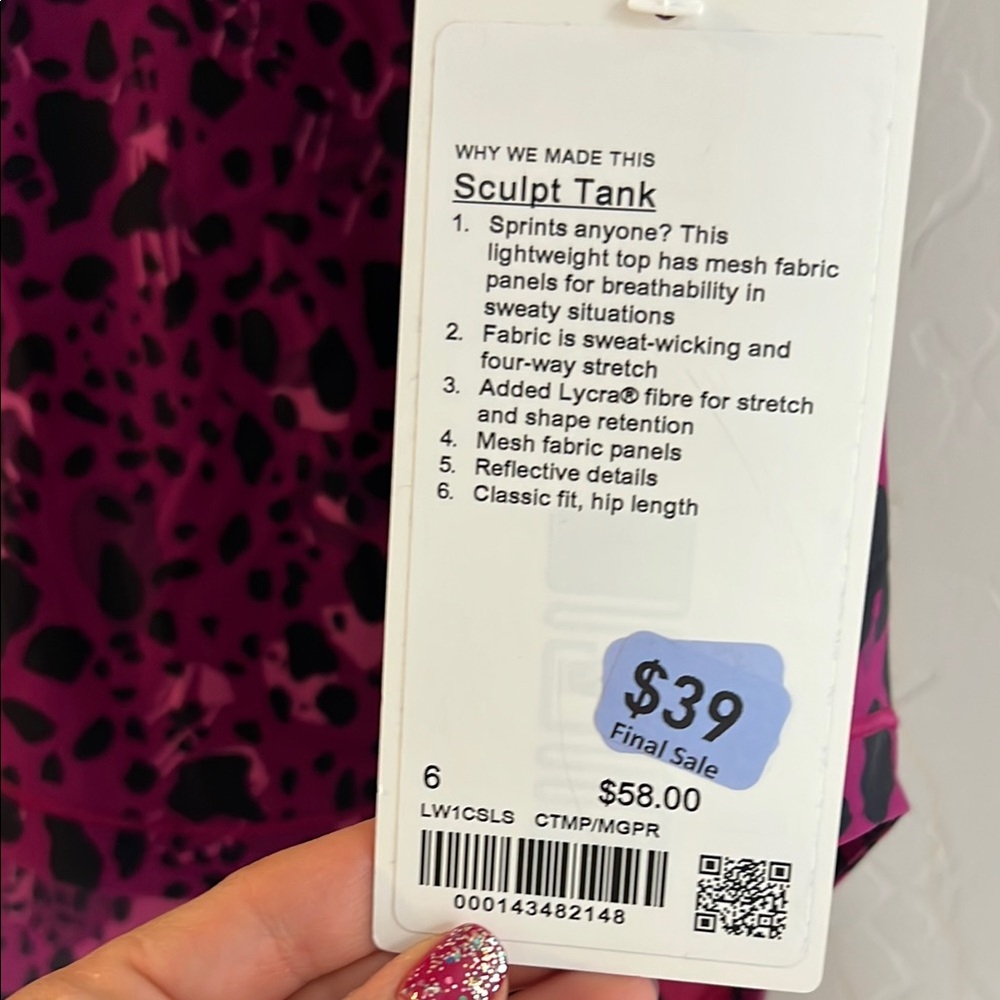 Pink and Black Sculpt Tank